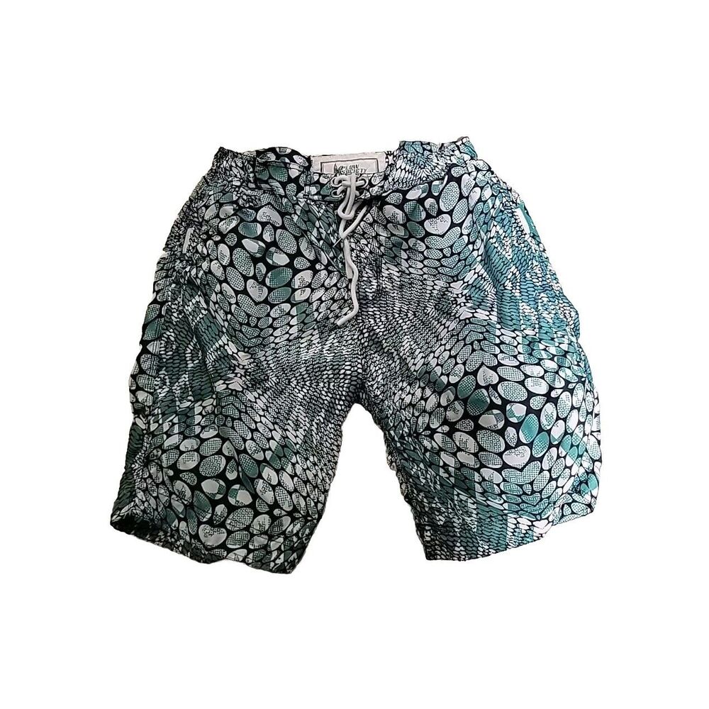 Flow Society Lacrosse Swim Trunk Men Medium Blue Drawstring Pockets